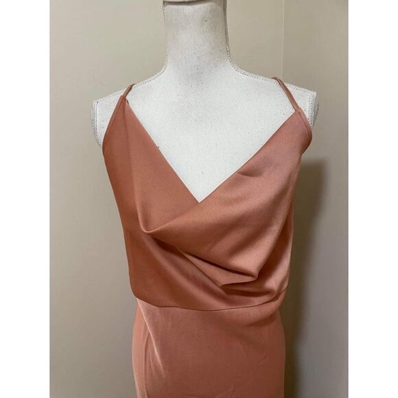 Anthropologie x BHLDN Cali Satin Charmeuse Midi Dress Size 20 - Picture 5 of 9